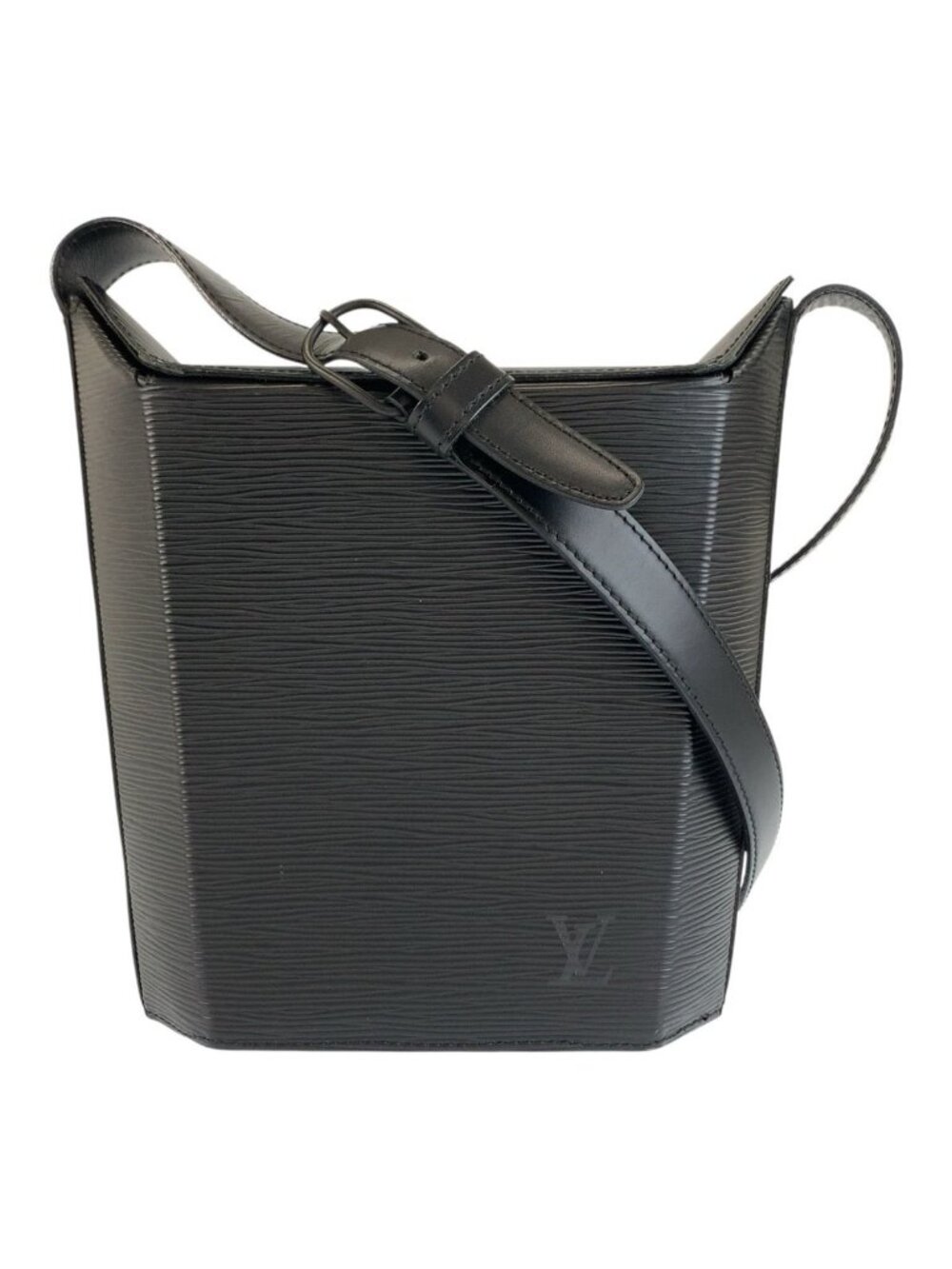 Louis Vuitton Epi Sac Saw Black Leather Shoulder Bag